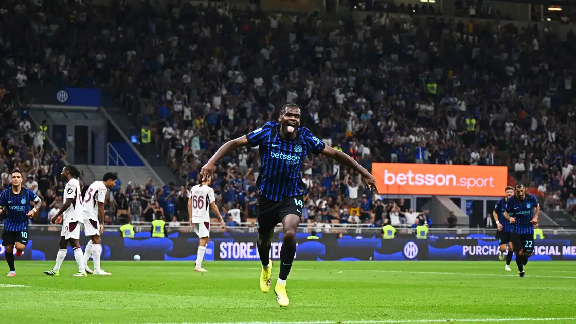 Ange-Yoan Bonny, attaccante francese dell'Inter (foto Inter)