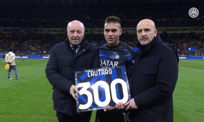 Marotta, Ausilio e Lautaro: squadra e dirigenza a confronto (foto Inter)