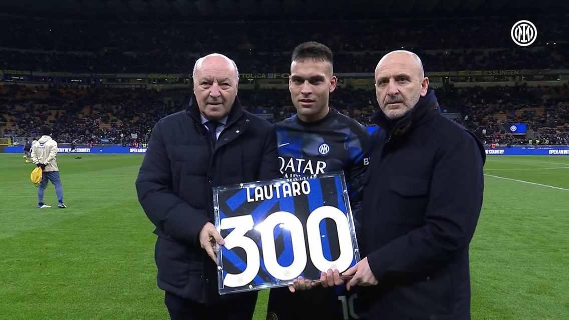 Marotta, Ausilio e Lautaro: squadra e dirigenza a confronto (foto Inter)