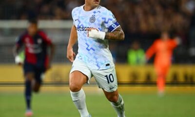 Lautaro Martinez, gol contro il Cagliari (foto Inter)