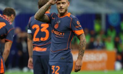 Federico Dimarco in gol in Inter-Sassuolo (foto Inter)