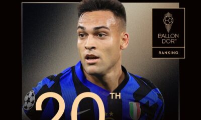 Lautaro Martinez, attaccante dell'Inter (foto Pallone d'Oro)