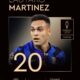 Lautaro Martinez, attaccante dell'Inter (foto Pallone d'Oro)
