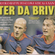 La prima pagina de La Gazzetta dello Sport - Inter da brividi