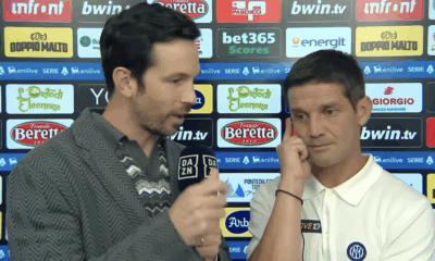 Cristian Chivu, allenatore dell'Inter ai microfoni di DAZN