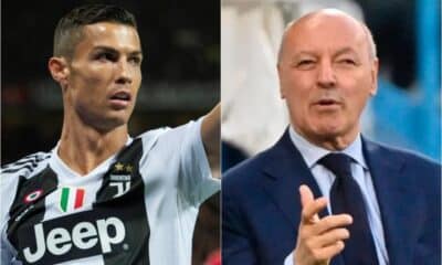 Beppe Marotta (Presidente Inter) e Cristiano Ronaldo, ex Juventus