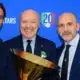 L'ex tecnico dell'Inter Inzaghi con Marotta e Auslio