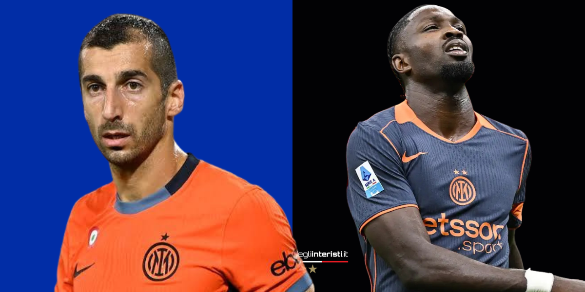 Henrikh Mkhitaryan e Marcus Thuram, giocatori dell'Inter