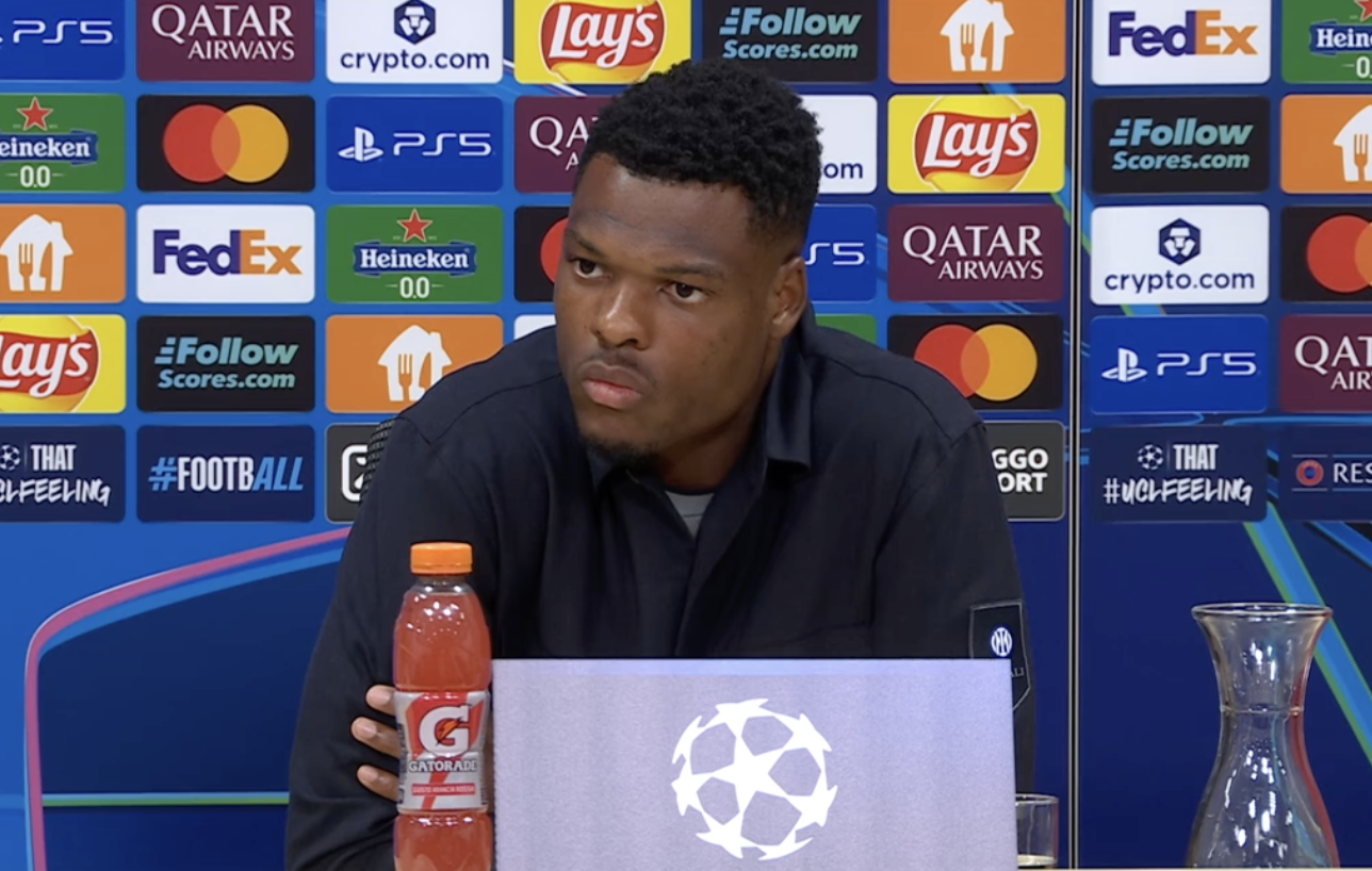 Denzel Dumfries, difensore olandese dell'Inter
