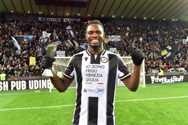 Oumar Solet, difensore dell'Udinese che piace all'Inter (foto Udinese)