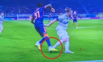 Il rigore concesso e poi revocato a Bisseck, difensore Inter