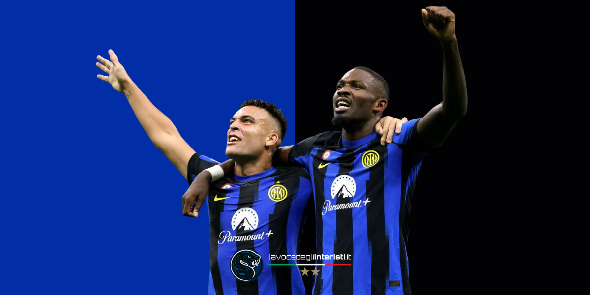 Thuram e Lautaro, attaccanti dell'Inter