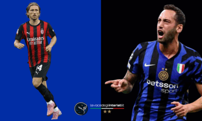 Hakan Çalhanoğlu (Inter) sfida Luka Modric (Milan)