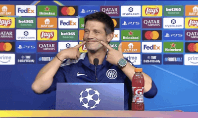 Cristian Chivu, allenatore dell'Inter in conferenza