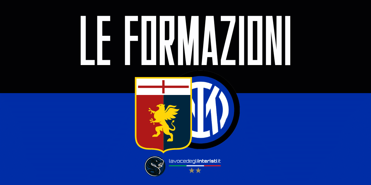 Genoa-Inter, le formazioni ufficiali