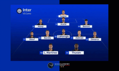 Inter-Como, la probabile forrmazione