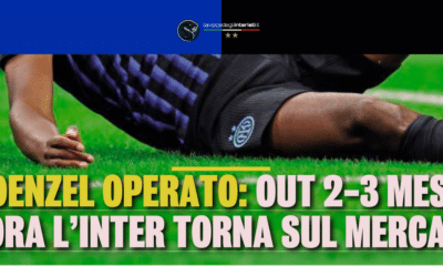 Denzel Dumfries, il difensore dell'Inter si opera
