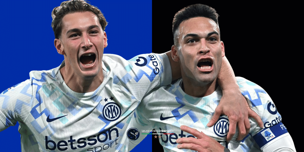 Pio Esposito e Lautaro Martinez, attaccanti Inter
