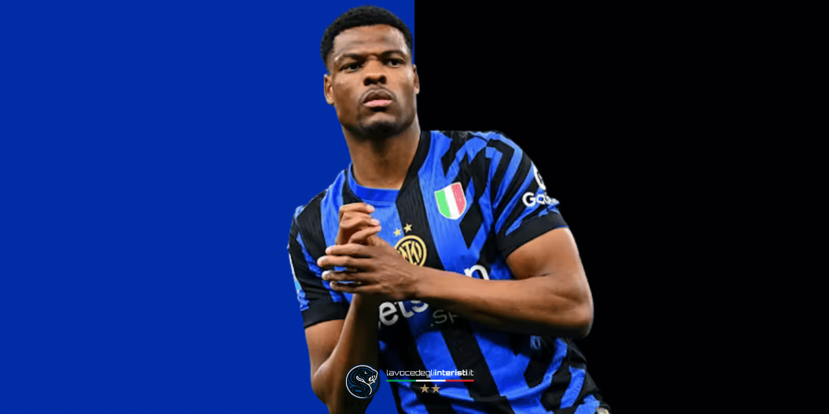 Denzel Dumfries, difensore olandese dell'Inter