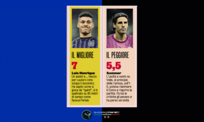 Luis Henrique promosso, Sommer bocciato: le pagelle di Inter-Como