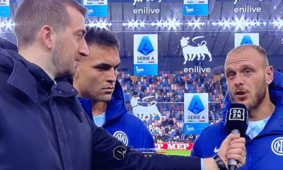 Federico Dimarco e Lautaro Martinez nel post Udinese-Inter