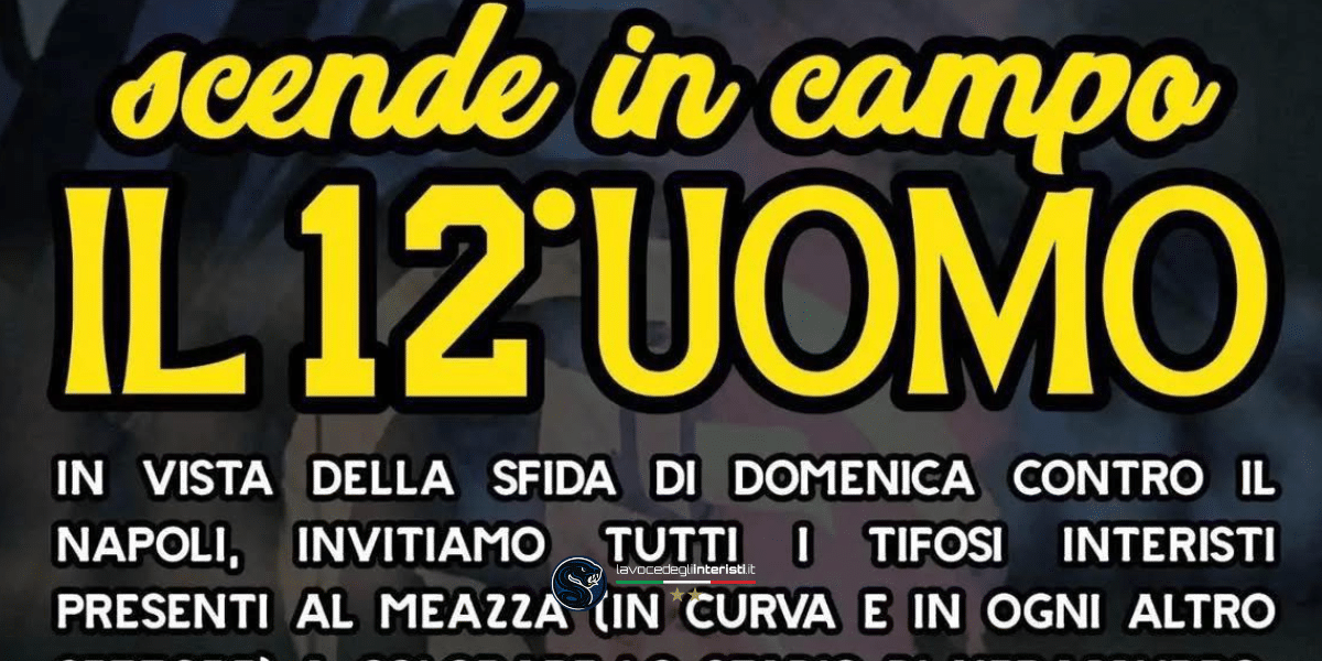 Inter-Napoli, l'invito della Curva Nord