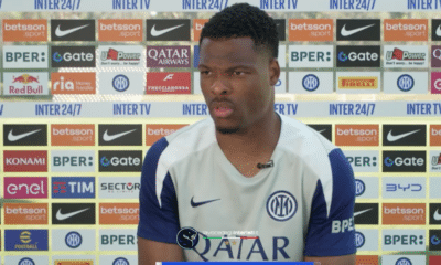 Denzel Dumfries, difensore olandese dell'Inter