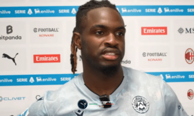 Oumar Solet, difensore dell'Udinese che piace all'Inter